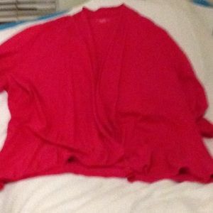 Charter Club pink drapey knit swing sweater jacket